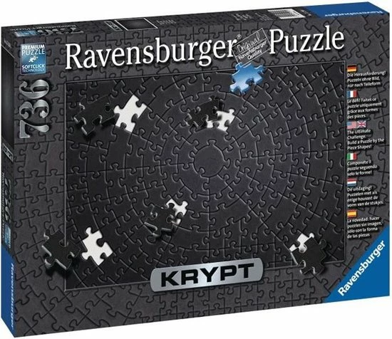 Ravensburger Krypt Puzzel Zwart - Legpuzzel - 736 Stukjes 9 Ravensburger Krypt Puzzel Zwart - Legpuzzel - 736 Stukjes - Afbeelding 7