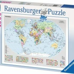 Ravensburger Puzzel Staatkundige Wereldkaart - Legpuzzel - 1000 Stukjes -Exporteren puzzels winkel 550x476 8