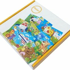 Aslan? 4 Houten Puzzels Van 9 Stukjes - Dieren: Panda, Kikker, Olifant En Giraffe - Voor Kinderen Van 1-4 Jaar -Exporteren puzzels winkel 550x483 1