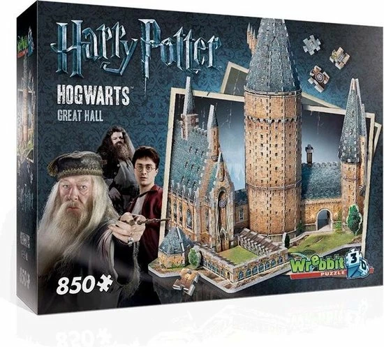 Hogwarts - Great Hall - Wrebbit 3D Puzzel - Harry Potter - 850 Stukjes 10 Hogwarts - Great Hall - Wrebbit 3D Puzzel - Harry Potter - 850 Stukjes - Afbeelding 8