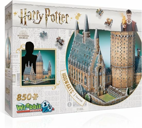 Hogwarts - Great Hall - Wrebbit 3D Puzzel - Harry Potter - 850 Stukjes 12 Hogwarts - Great Hall - Wrebbit 3D Puzzel - Harry Potter - 850 Stukjes - Afbeelding 10