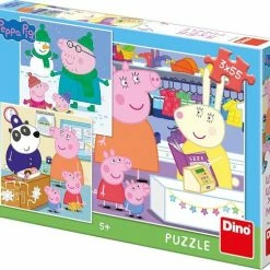 Dino Toys Peppa Pig - Happy Afternoon 3 Leg Puzzels Van 55 Stuks