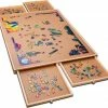 Puzzlr - Puzzelbord Met Opbergsysteem - Houten Puzzelplaat Onderlegger Met 4 Laden - 1000 Stukjes