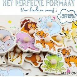 Allerion? Allerion Houten Puzzel Set - 4 Stuks Legpuzzels Vanaf 1 Jaar - STEM Speelgoed - Voertuigen - Boerderij - Dierentuin Fruit -Exporteren puzzels winkel 550x518 11