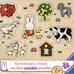 Ravensburger Houten Puzzel Nijntje Op De Boerderij - 8 Stukjes