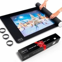 Qualico 1500 - Puzzelmat Neopreen - Antislip - De Portapuzzle Die Echt Werkt! Tot En Met 1500 Stukjes - 66 X 120 Cm