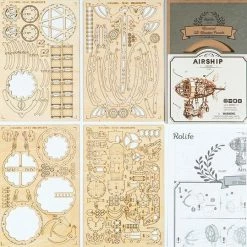 Robotime 3d-puzzel Airship 18 Cm Hout Naturel 176-delig -Exporteren puzzels winkel 550x539 2