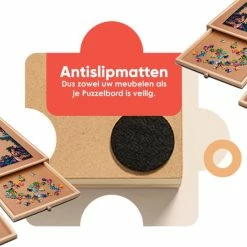 Puzzlr - Puzzelbord Met Opbergsysteem - Houten Puzzelplaat Onderlegger Met 6 Laden - 1500 Stukjes -Exporteren puzzels winkel 550x539 4