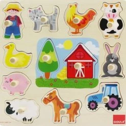Goula Vormenpuzzel Boerderij Junior Hout 12 Stukjes
