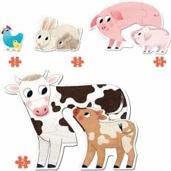 Goula 4 XXL Vormpuzzels Dieren Mama's En Baby's - 2+3+4+5 Stukjes -Exporteren puzzels winkel 550x549 18