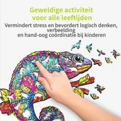 ACROPAQ Houten Puzzel Kameleon - 150 Stukjes, A4 Formaat 210 X 297 Mm, Puzzel Voor Kinderen En Volwassenen -Exporteren puzzels winkel 550x549 43