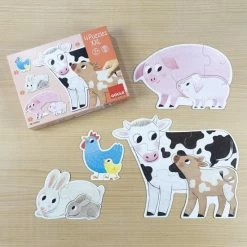Goula 4 XXL Vormpuzzels Dieren Mama's En Baby's - 2+3+4+5 Stukjes -Exporteren puzzels winkel 550x550 245