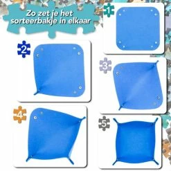 AWEMOZ Puzzelmat - Puzzelbord Ruimte Voor 500, 1000 & 1500 Stukjes - Puzzelen - Puzzel Voor Kinderen En Volwassenen - Oprolbare Legpuzzel Mat - Zwarte Portapuzzle - Opbergsysteem - Cadeau Voor Man & Vrouw -Exporteren puzzels winkel 550x550 265