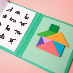 Seizoenstunter Tangram Puzzel Magnetisch Voor Peuters En Kleuters - Educatief - Puzzelboek - Magneetboek - Houten Vormenpuzzel - 96 Puzzels - Groen -Exporteren puzzels winkel 550x550 385