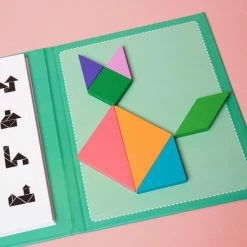 Seizoenstunter Tangram Puzzel Magnetisch Voor Peuters En Kleuters - Educatief - Puzzelboek - Magneetboek - Houten Vormenpuzzel - 96 Puzzels - Groen -Exporteren puzzels winkel 550x550 391