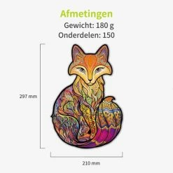 ACROPAQ Houten Puzzel Vos - 150 Stukjes, A4 Formaat 210 X 297 Mm, Puzzel Voor Kinderen En Volwassenen -Exporteren puzzels winkel 550x550 456