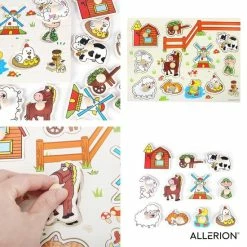 Allerion? Allerion Houten Puzzel Set - 4 Stuks Legpuzzels Vanaf 1 Jaar - STEM Speelgoed - Voertuigen - Boerderij - Dierentuin Fruit -Exporteren puzzels winkel 550x550 502