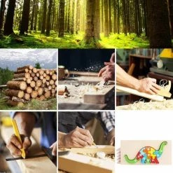 Merkloos Kinderpuzzel - Hout - 10 Stukjes - Dinosaurus - Schoencadeautje Sinterklaas -Exporteren puzzels winkel 550x550 552