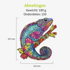 ACROPAQ Houten Puzzel Kameleon - 150 Stukjes, A4 Formaat 210 X 297 Mm, Puzzel Voor Kinderen En Volwassenen -Exporteren puzzels winkel 550x550 573