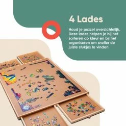 Puzzlr - Puzzelbord Met Opbergsysteem - Houten Puzzelplaat Onderlegger Met 4 Laden - 1000 Stukjes -Exporteren puzzels winkel 550x550 587