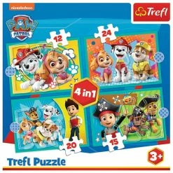 Trefl Paw Patrol 4-in-1 Puzzel - 12/15/20/24 Stukjes -Exporteren puzzels winkel 550x551 12