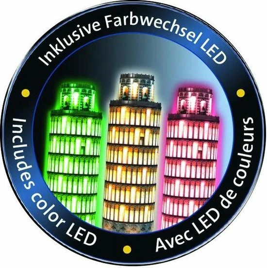 Ravensburger Toren Van Pisa 3D Puzzel Night Edition - 216 Stukjes 11 Ravensburger Toren Van Pisa 3D Puzzel Night Edition - 216 Stukjes - Afbeelding 9