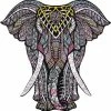 Mystery Elephant 019 A3 | Legpuzzel Olifant |houten Puzzel | 173 Stukjes | Jigsaw Houten Dierenpuzzel| Meer Dan 50 Verschillende Modellen -Exporteren puzzels winkel 550x557