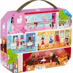 Janod Koffer Puzzel 100st | Dance Academy -Exporteren puzzels winkel 550x561 1