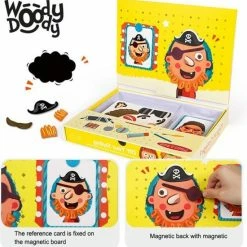 Knutsel Doos Magneetboek Knutselpakket - Magnetibook Gezichten Maken - Creatief Speelgoed Knutselen Jongens En Meisjes - WoodyDoody -Exporteren puzzels winkel 550x561 2
