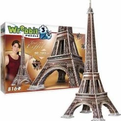 Wrebbit Eiffeltoren - 3D Puzzel - 816 Stukjes -Exporteren puzzels winkel 550x565 3