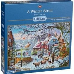 Gibsons A Winter Stroll - Steve Crisp Puzzel (1000 Stukjes) -Exporteren puzzels winkel 550x576 3