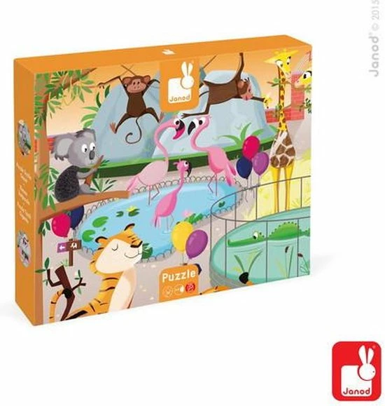 Janod Voelpuzzel - Een Dag In De Dierentuin 21 Janod Voelpuzzel - Een Dag In De Dierentuin - Afbeelding 19