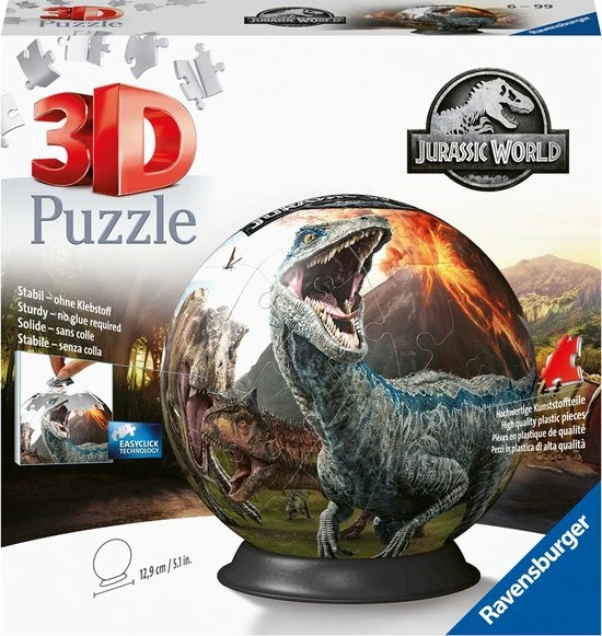 Ravensburger Jurrassic World - 3D Puzzel - 72 Stukjes 3 Ravensburger Jurrassic World - 3D Puzzel - 72 Stukjes