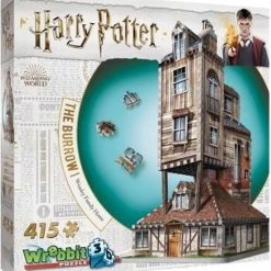 The Burrow- Weasley Family Home - Wrebbit 3D Puzzel - Harry Potter - 415 Stukjes -Exporteren puzzels winkel 550x596