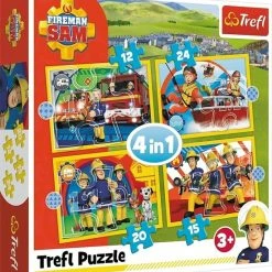 Trefl Brandweerman Sam 4-in-1 Puzzel - 12/15/20/24 Stukje
