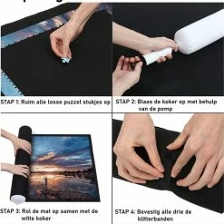 PLAY-IT PLAY IT Puzzelmat XXL 3000 Stuks Oprolbaar - Inclusief Opbergtas, Pomp & Puzzel Bakjes -Exporteren puzzels winkel 550x613 2