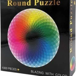 Blazing With Color Ronde Puzzel - 1000 Stukjes - Regenboog - 67.5x67.5cm - Volwassenen