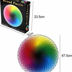 Blazing With Color Ronde Puzzel - 1000 Stukjes - Regenboog - 67.5x67.5cm - Volwassenen -Exporteren puzzels winkel 550x621 3