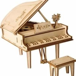 Robotime 3D Houten Puzzel Muziekinstrument Grand Piano, TG402 - Overig