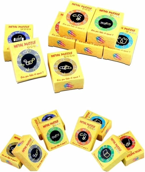 Enjoy Puzzles IQ Puzzels 3D - Metaal - 32 Stuks - Breinbrekers - Traktatie 10 Enjoy Puzzles IQ Puzzels 3D - Metaal - 32 Stuks - Breinbrekers - Traktatie - Afbeelding 8