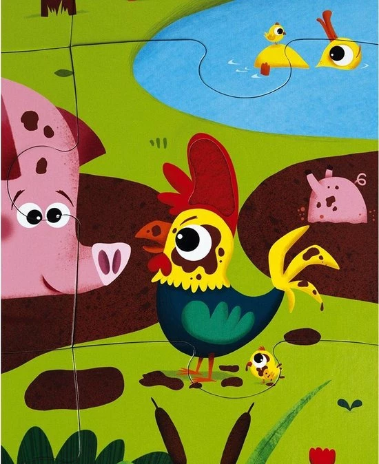 Janod Voelpuzzel - Boerderijdieren 7 Janod Voelpuzzel - Boerderijdieren - Afbeelding 5