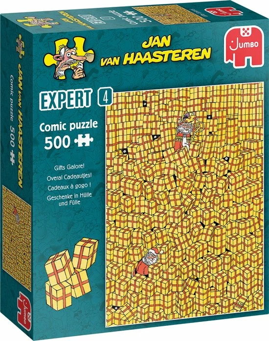 Jumbo Jan Van Haasteren Expert 4: Overal Cadeautjes - 500 Stukjes 3 Jumbo Jan Van Haasteren Expert 4: Overal Cadeautjes - 500 Stukjes