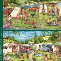 Falcon Puzzel Camping And Caravanning - Legpuzzel - 2x500 Stukjes -Exporteren puzzels winkel 550x746