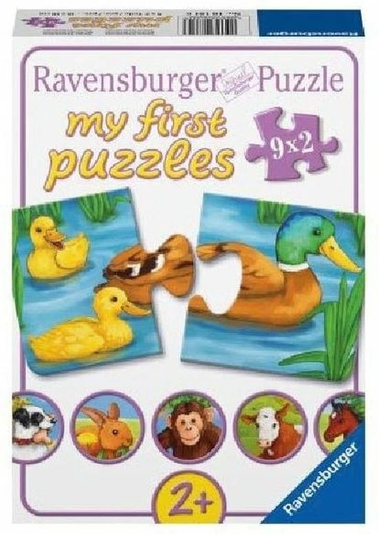 Ravensburger Lieve Dieren- My First Puzzles -9x2 Stukjes - Kinderpuzzel 16 Ravensburger Lieve Dieren- My First Puzzles -9x2 Stukjes - Kinderpuzzel - Afbeelding 14