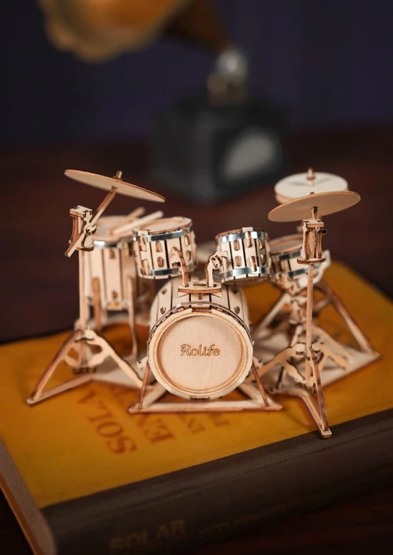 Robotime 3D Houtenpuzzel Muziekinstrument Drumstel, TG409, 19x13,5x11cm - 6946785116816 9 Robotime 3D Houtenpuzzel Muziekinstrument Drumstel, TG409, 19x13,5x11cm - 6946785116816 - Afbeelding 7