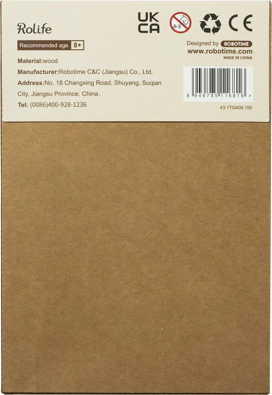 Robotime 3D Houtenpuzzel Muziekinstrument Drumstel, TG409, 19x13,5x11cm - 6946785116816 7 Robotime 3D Houtenpuzzel Muziekinstrument Drumstel, TG409, 19x13,5x11cm - 6946785116816 - Afbeelding 5
