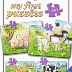 Ravensburger Boerderijdieren - My First Puzzels - 2+4+6+8 Stukjes - Kinderpuzzel