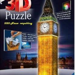 Ravensburger Big Ben Night Edition- 3D Puzzel Gebouw - 216 Stukjes -Exporteren puzzels winkel 550x821