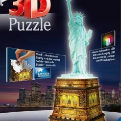 Ravensburger Statue Of Liberty Night Edition- 3D Puzzel Gebouw - 108 Stukjes
