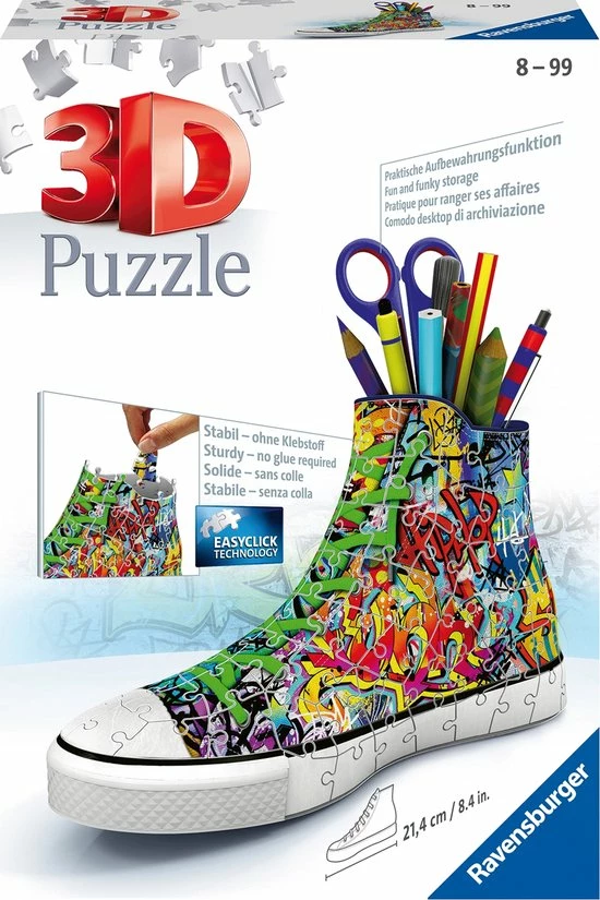 Ravensburger Sneaker Grafitti Print - 3D Puzzel - 108 Stukjes 3 Ravensburger Sneaker Grafitti Print - 3D Puzzel - 108 Stukjes